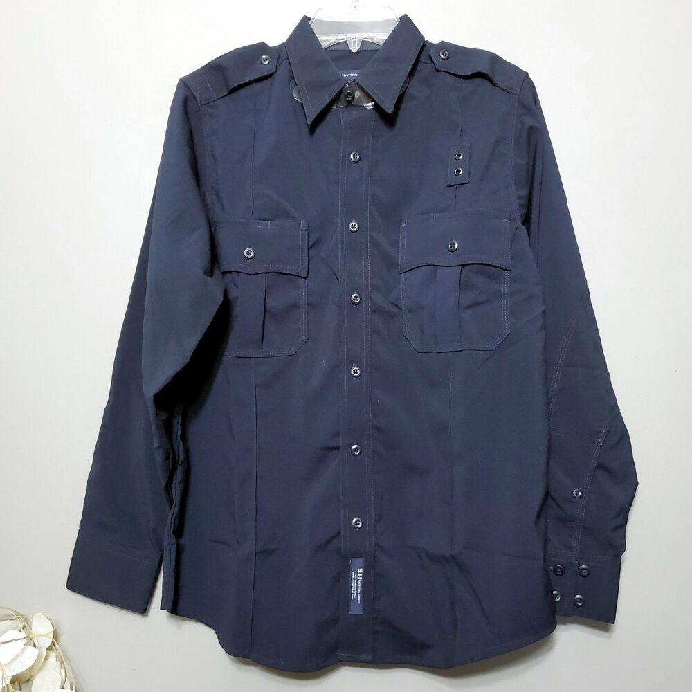 5.11 Tactical Series A Class Uniform Shirt Mens Size Small Short Dark Navy